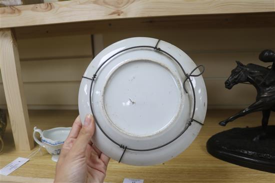 A Cantonese famille rose vase and a dish (2)